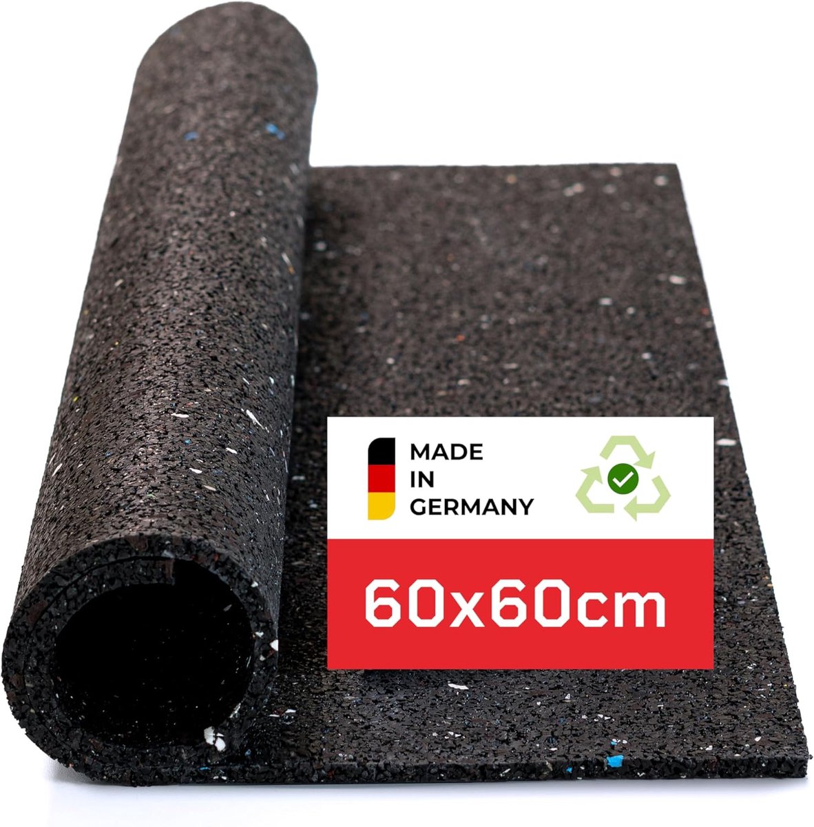 Antitrillingsmat voor Wasmachine - Robuuste Antislipmat van Rubbergranulaat - 60x60 cm