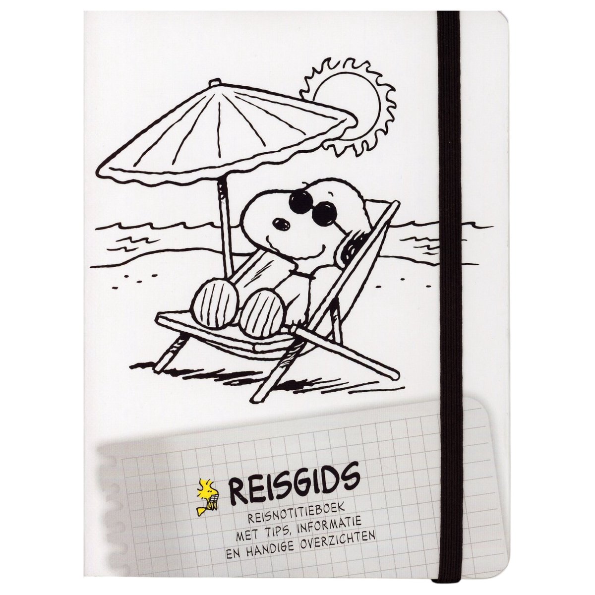 Reisdagboek Snoopy - Reisgids - Wit - 12 x 16 x 1,5 cm