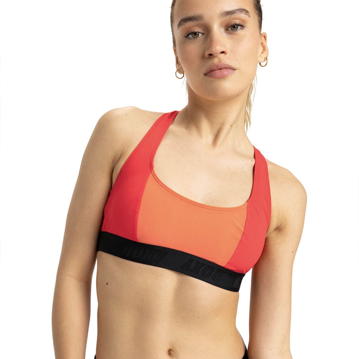 Roxy Active Colorblock Bikinitop XL Vrouw Rood