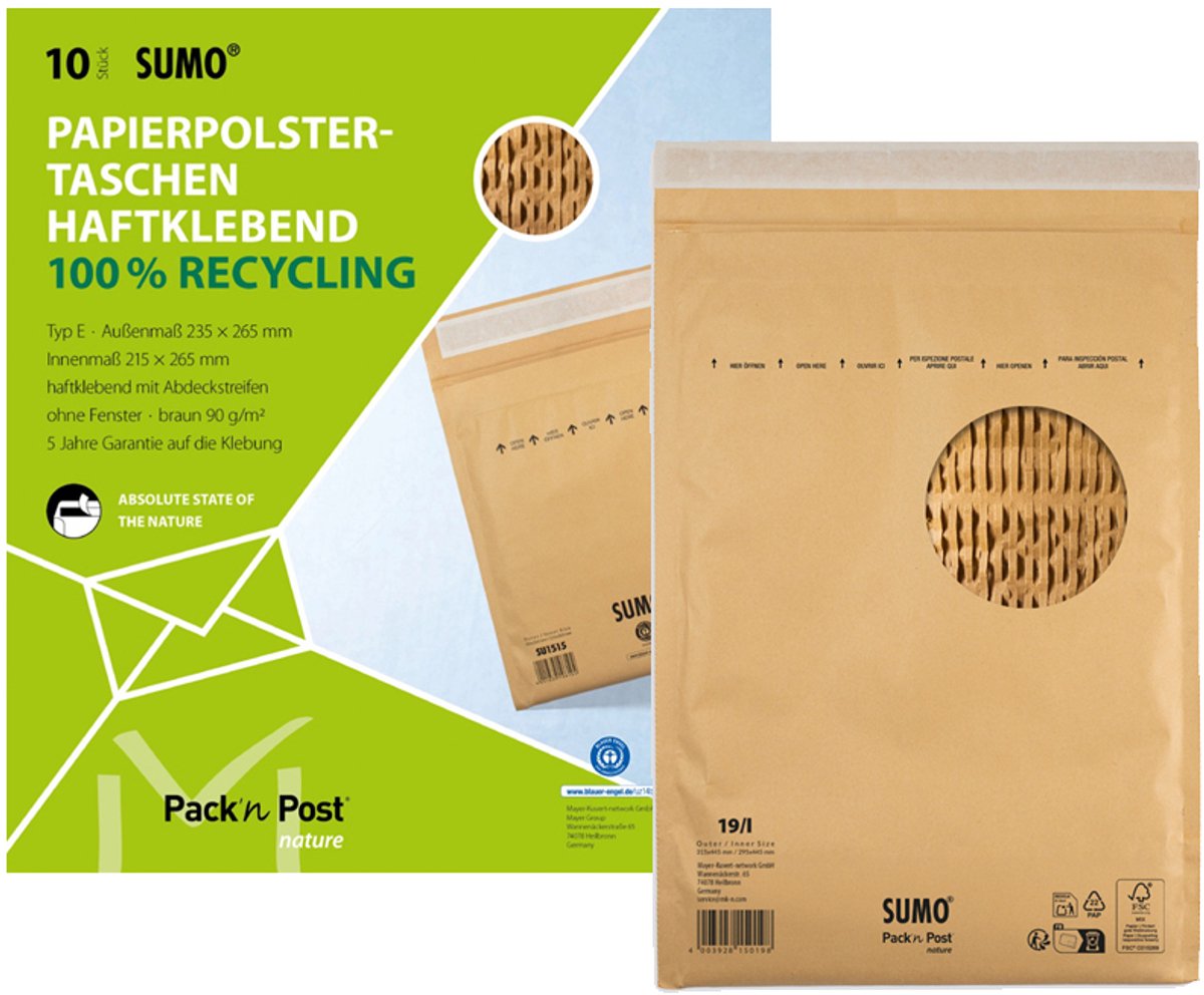 MAILmedia Luchtkussenenvelop SUMO, type D, bruin