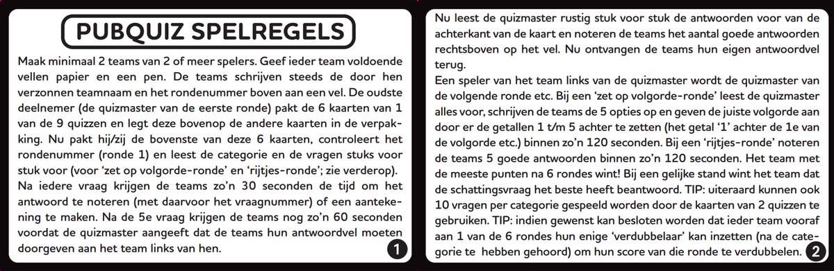 Pubquiz #4 (over 2025!); 9x pubquiz van 6 rondes - quizpuzzels - pocketformaat Vragenspel - Kaartspel - Quizspel / Partyspel met Trivia voor thuis, in de kroeg of onderweg - 4-24 spelers / groepen - totaal 198 vragen over Nederland! — afbeelding 4