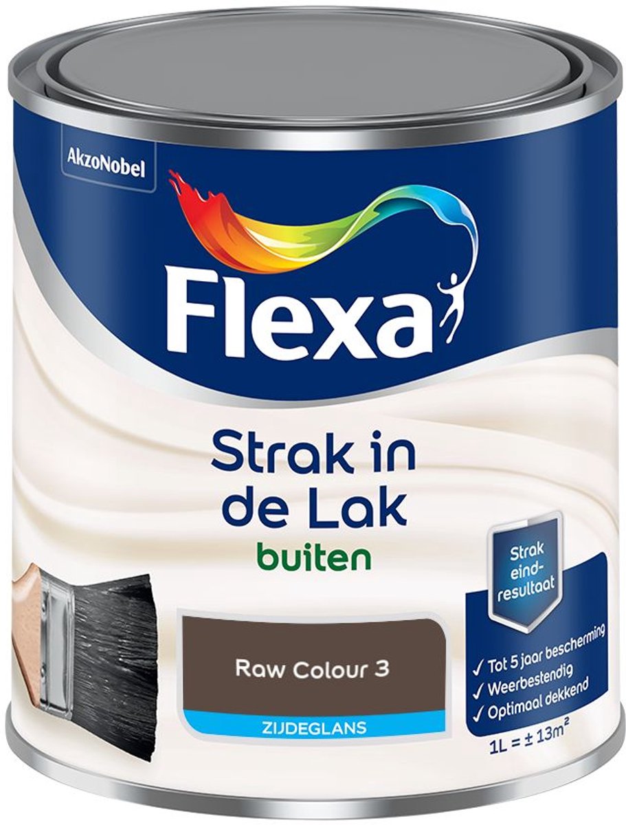 Flexa - Strak in de Lak Buitenlak Zijdeglans - Raw Colour 3 - Mengverf - 1 L