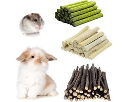 Natuurlijk Kauwspeelgoed voor Knaagdieren - Gezonde Snacks voor Hamsters, Konijnen, Cavia's, en Chinchilla's