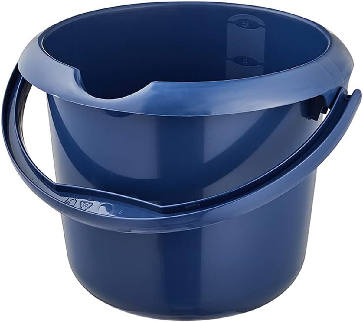 Emmer met meetschaal en ergonomische handgreep, 5 l, eco-blauw