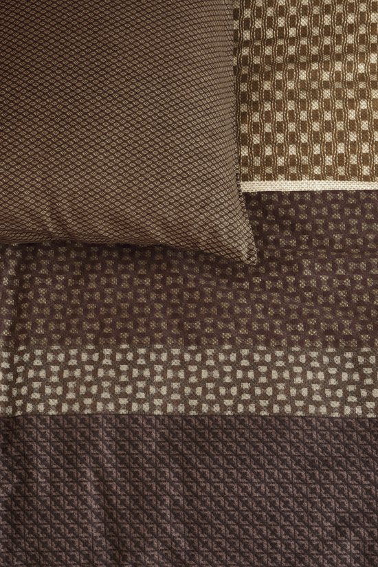 Beddinghouse Fera dekbedovertrek - Eenpersoons - 140 x 200/220 cm - Bruin van Merkloos — afbeelding 4