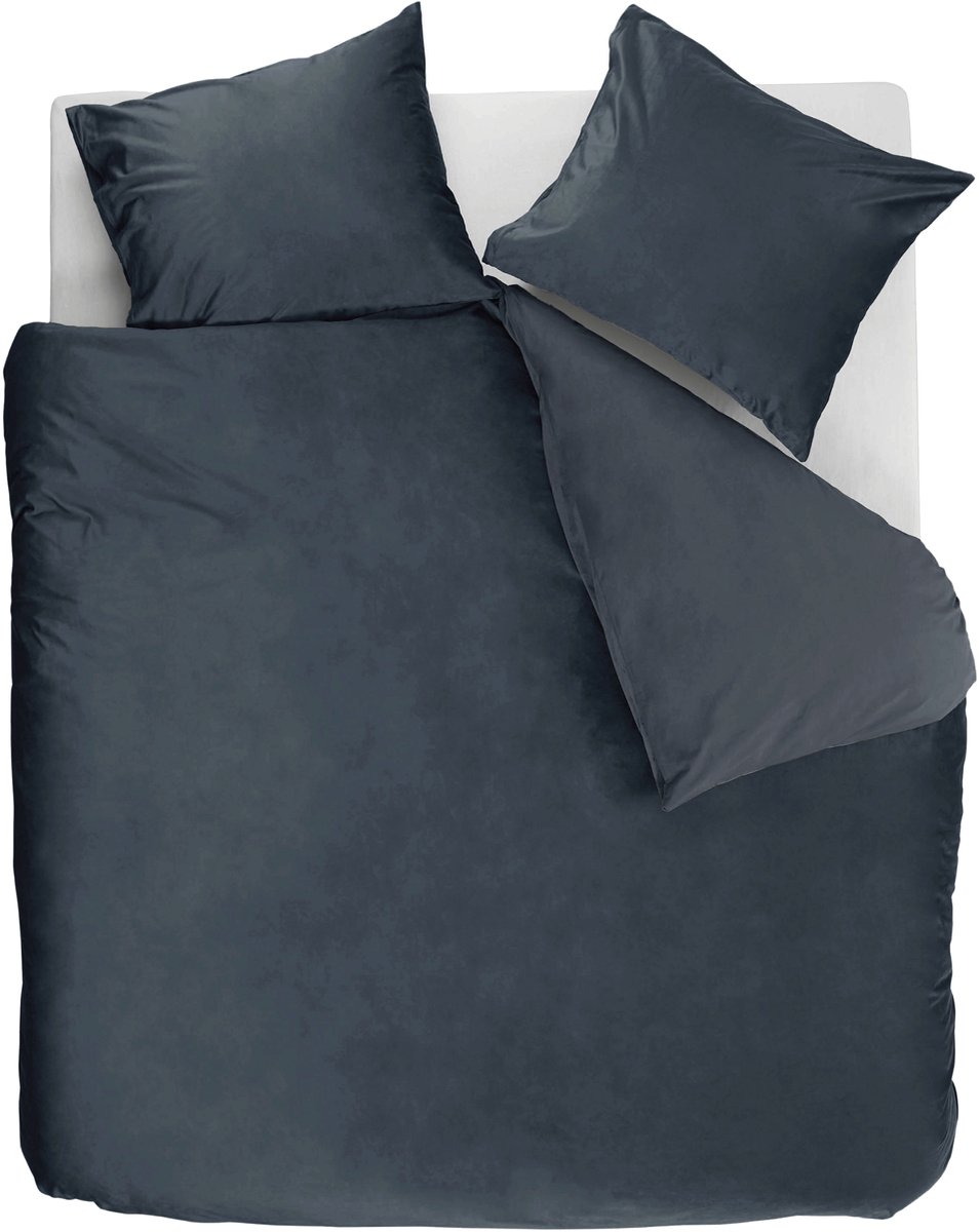 Ambiante Velvety dekbedovertrek - Lits-Jumeaux - 240 x 200/220 cm - Blauw