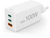 Hama 100W GaN Snellader - 2x USB-C PD, 1x USB-A QC - mini - Wit