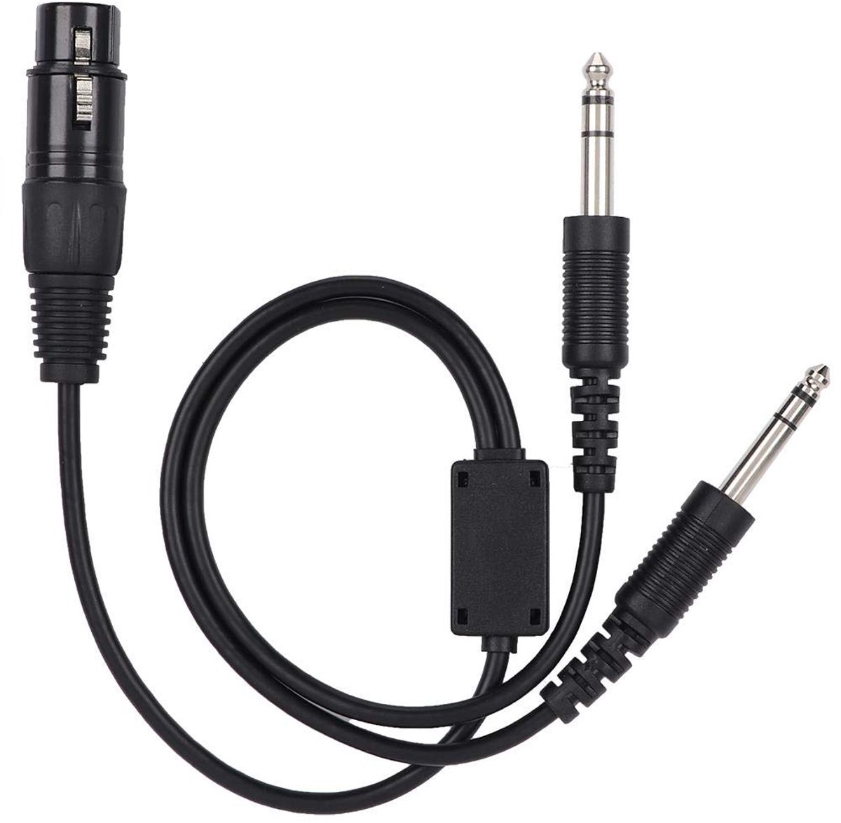 Headphone Adapter Cable, 5 Pin XLR To GA Aviation Earphone Splitter Cord For, Black
