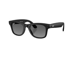 Ray-ban Wayfarer Meta Gen 2 Gepolariseerde Zonnebril Zwart Polar Gradient Graphite / 53 Man,Vrouw