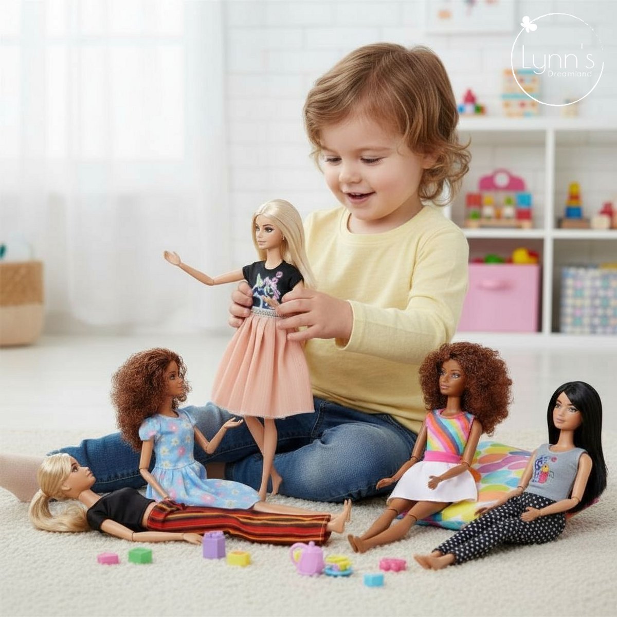 Lynn’s poppenkleertjes - Set ‘Demi’ - Geschikt voor modepop - Set van 5 outfits - Kleding voor modepoppen - Cadeauzakje — afbeelding 7