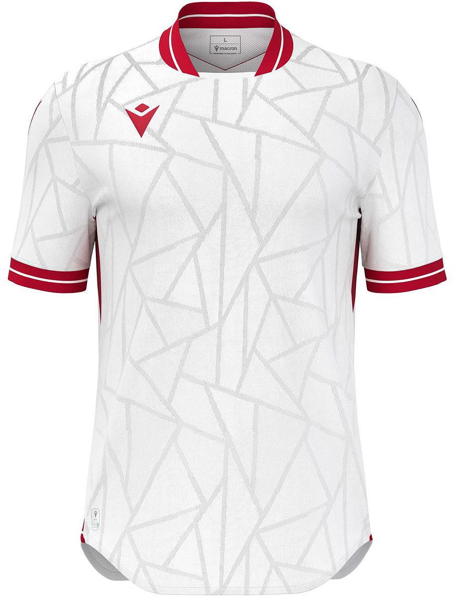 Macron Cerberus Shirt Korte Mouw Heren - Wit / Rood | Maat: L