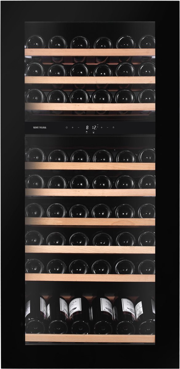 Wine Klima D73-SV122-Push - Wijnklimaatkast - Inbouw - 2 Zones - 33 flessen