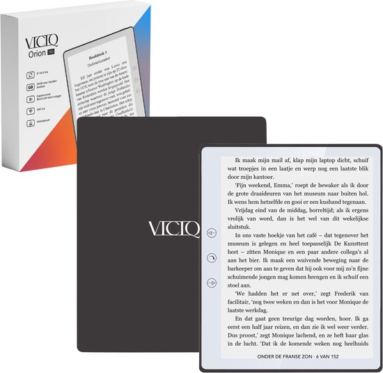 Viciq Orion E-reader - 6 inch - 32GB voor 24.000 ebooks - Ereader Nederlandstalig - E-book reader & Luisterboeken - e-readers incl. oplader