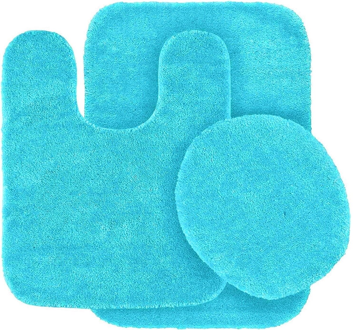 QTTVBTNA -3-Delige Badmatten Set – Zachte Chenille Badmat met Antislip Onderlaag – Inclusief Toiletmat & Dekselhoes – Luxe, Wasbaar en Sneldrogend – Perfect voor Badkamer & Toilet
