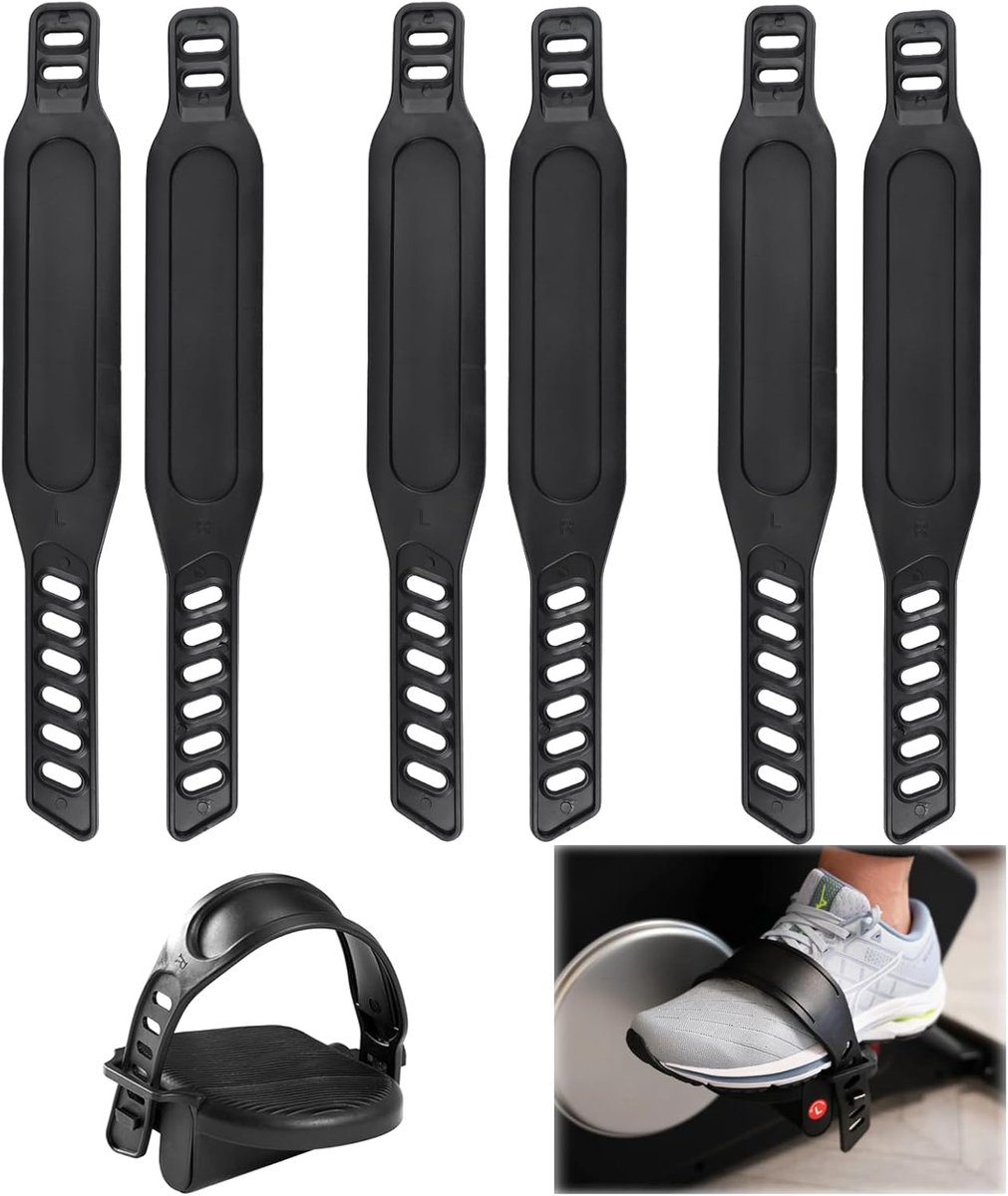 3 paar verstelbare pedaalriemen, universele rubberen pedaalriemen, fiets accessoires, fiets riemen, pedal straps, hometrainer pedaalriemen, zwarte pedaalriemen voor thuis of sportschool - Cyslmuk®