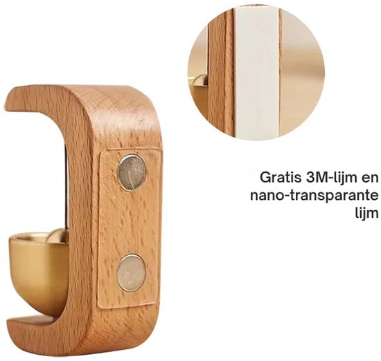 2-delige magnetische deurbel - deurbeslag - beldrukker - Deurbel voor de entree