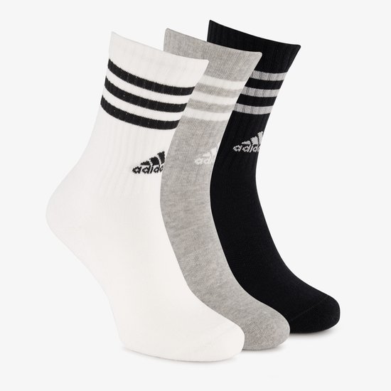 adidas Sportswear Chaussettes matelassées 3-Stripes (3 paires) - Unisex - Gris - 46-48