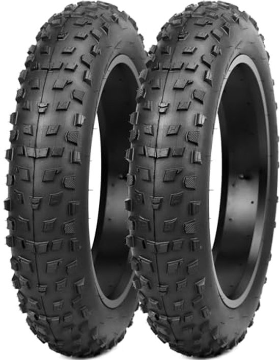 Heavy Duty E-bike Banden 20×4,0 Inch Fatbike Banden 98-406 20PSI Set van 2 Stuks