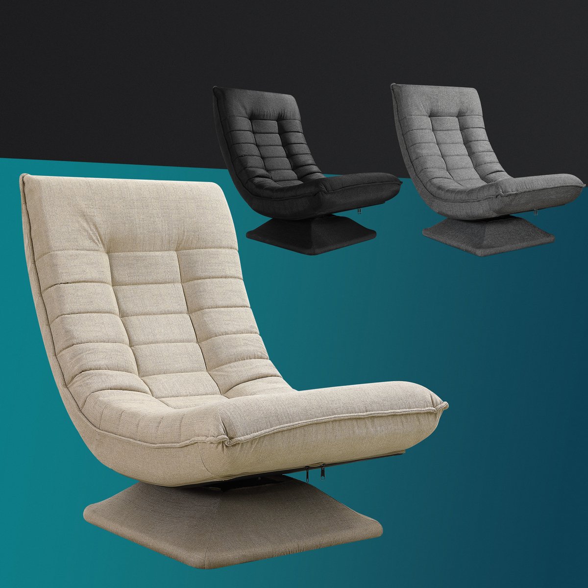 Casaria Relax Lounger Naples Removable Cushion Load Capacity 180kg