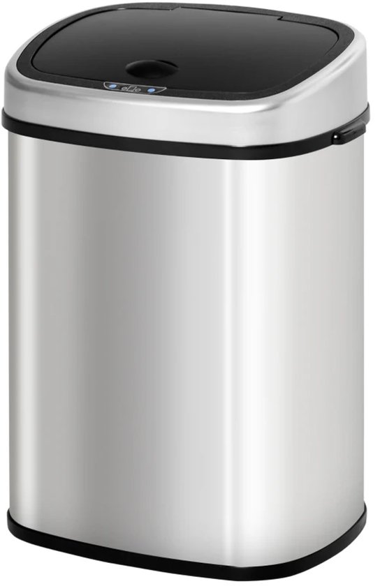 Tower Roestvrij Staal Sensor Vuilnisbak met Automatisch Zacht-Sluiten, Handleiding Overschrijven, 58L, Zwart Tower Roestvrij Staal Sensor Vuilnisbak met Automatisch Zacht-Sluiten, Handleiding Overschrijven, 58L, Zwart