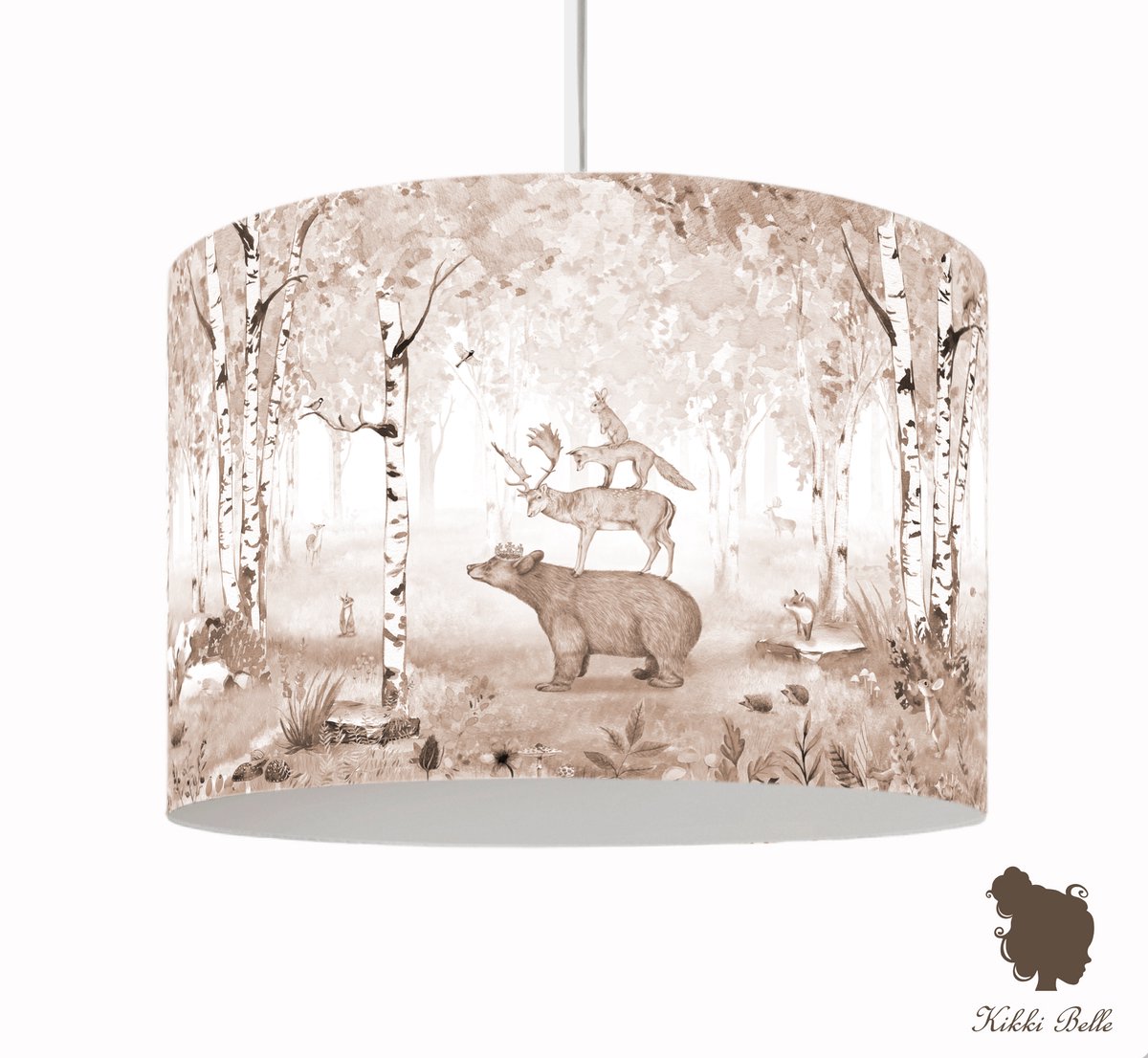 Hanglamp Bear King Brown Kikki Belle-lamp-kinderkamer-beer-incl pendel-E27