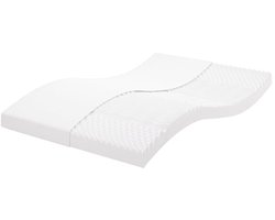 vidaXL - Schuimmatras - 7 - zones - hardheid - 20 - ILD - 140x190 - cm - wit