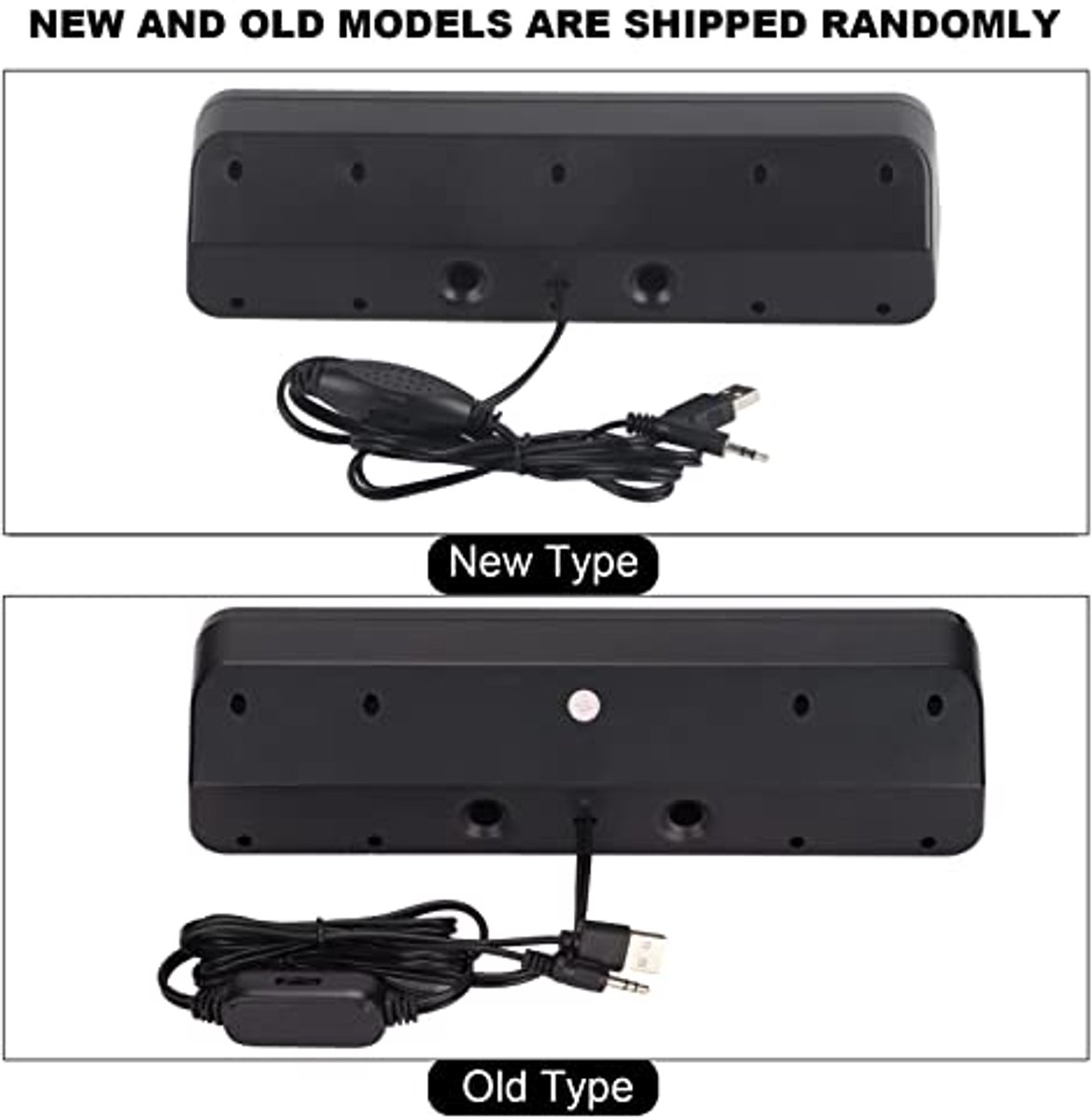 Soundbar for TV, USB Powered 3.5mm Plug Hifi Stereo - afbeelding 2