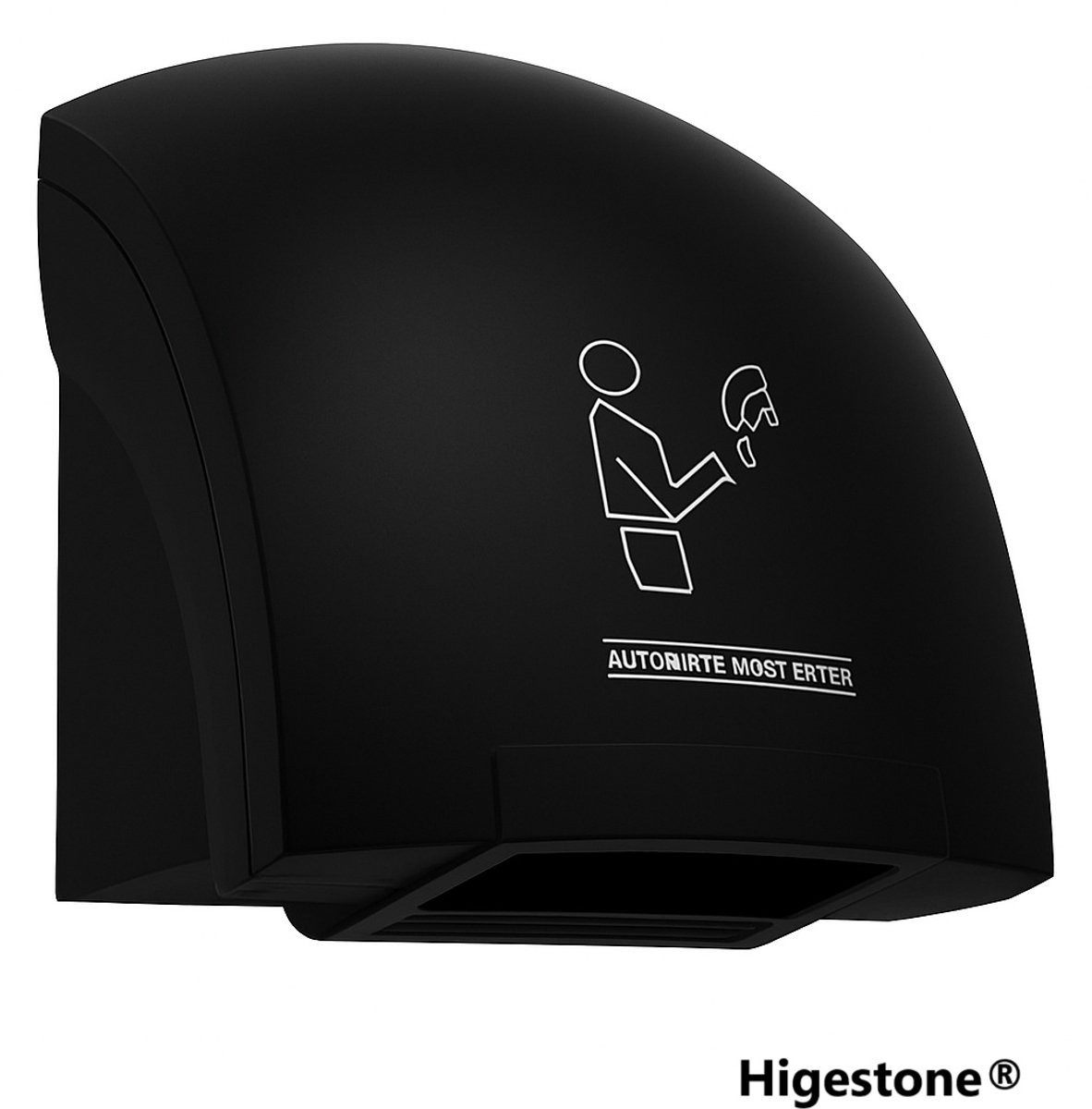 Handdroger | 1800 Watt | Droogtijd 10 - 12 Sec. | Luxe | Snel Je Handen Drogen | Papier Dispenser | Horeca | Higestone | Zwart