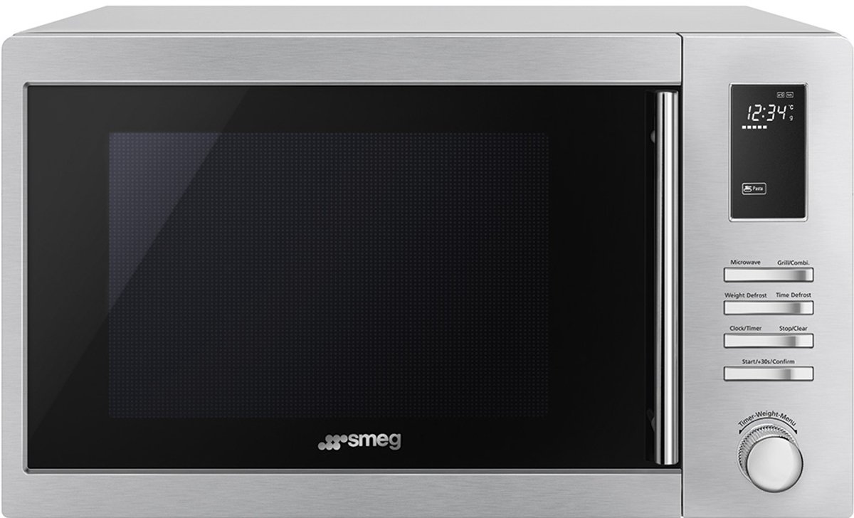 SMEG MOE25X Combi-magnetron met Grill - 25 Liter - 900 W Magnetron - 1000 W Grill - RVS