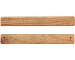 Hezhen Magnetische Messenhouder - Magneetstrip voor messen - Acaciahout - 50 cm