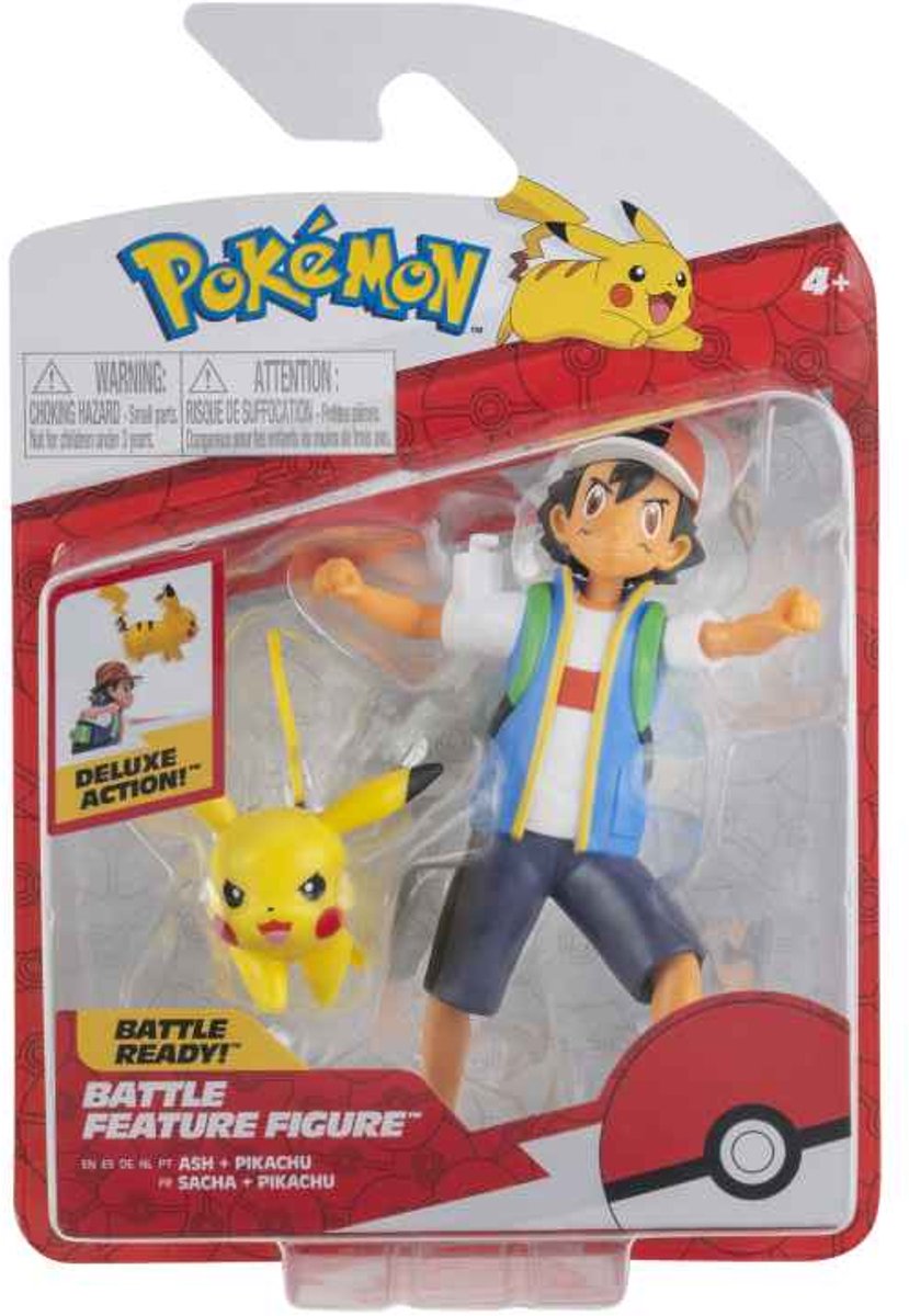 Pokémon Battle Feature Figuur Ash & Pikachu 11cm Action Figuur — afbeelding 8