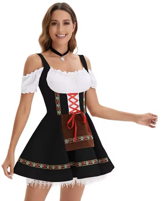 Vesta svr® Oktoberfest Dames - Tiroler jurk - Dirndl jurk - Carnavalskleding Dames - Bierfeest - Carnaval Kostuum Dames - Festivals - XS/S