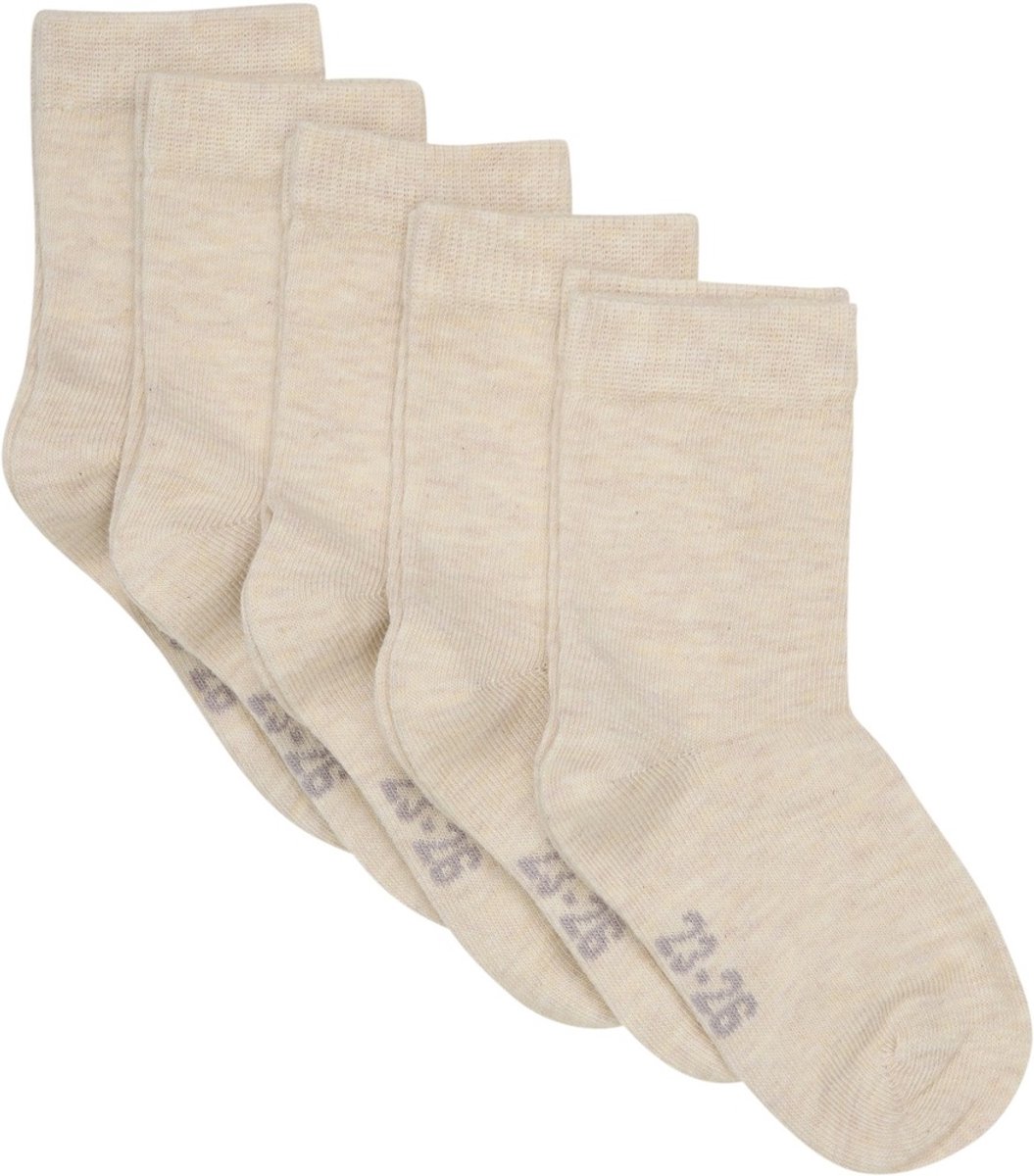 Minymo kindersokjes (enkelsokken) effen (5-pack) 5077