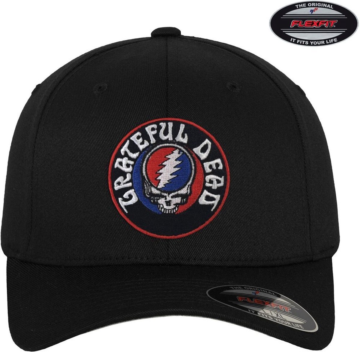 Grateful Dead Cap Patch Flexfit Cap WMX-92-GD9901-CB14 Black-S/M