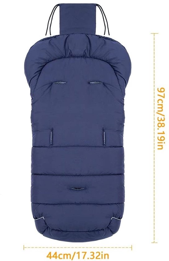 Unyqoos® Warme en Waterdichte Wintervoetenzak met Capuchon voor Kinderwagens en Buggy's van Unyqoos — afbeelding 5