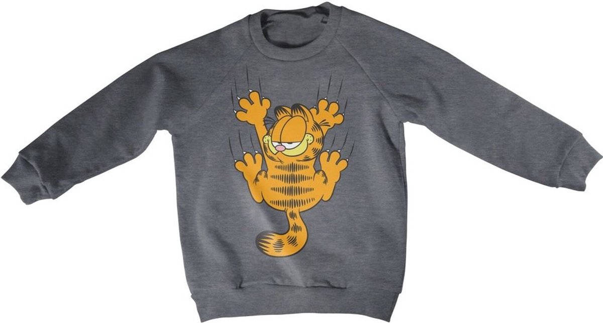 Garfield Kinder Hanging On Kids Sweatshirt VIA-31-GAR004-H89-2 DarkHeather-XS