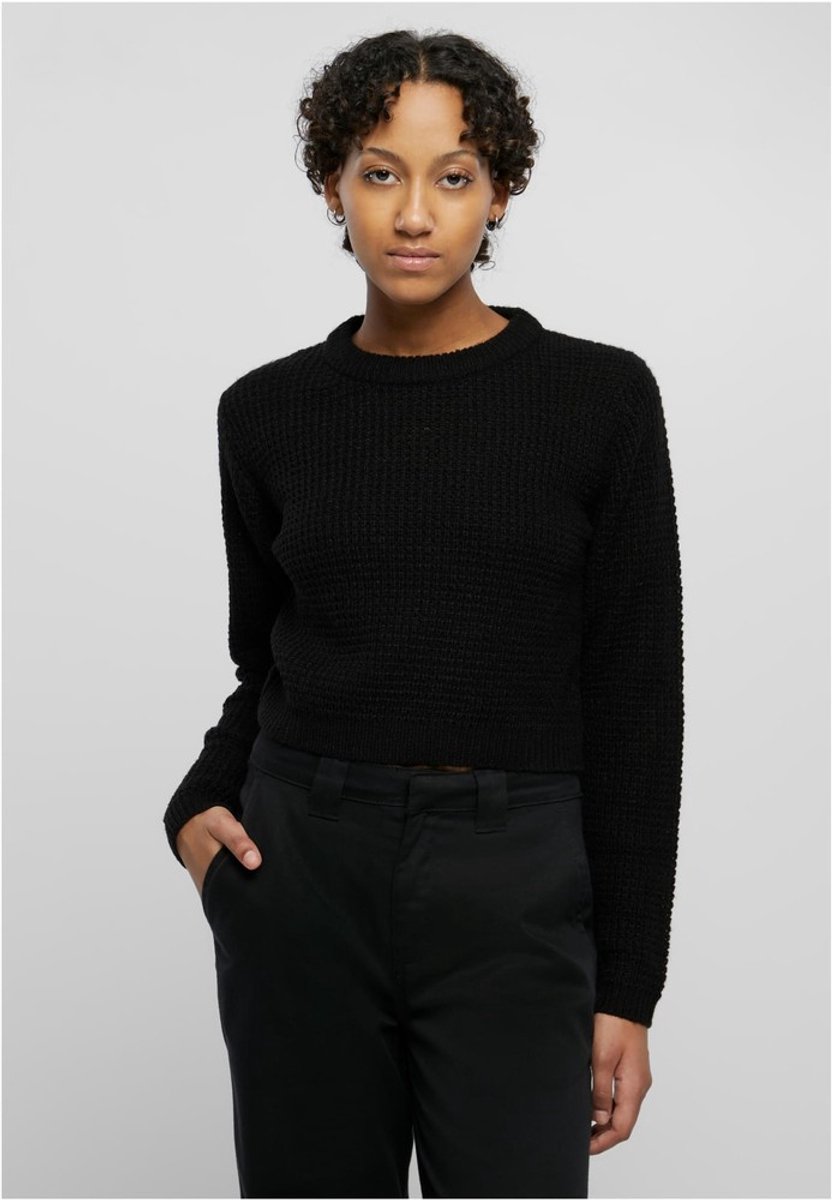 Urban Classics Short waffle Sweater/trui XS Zwart