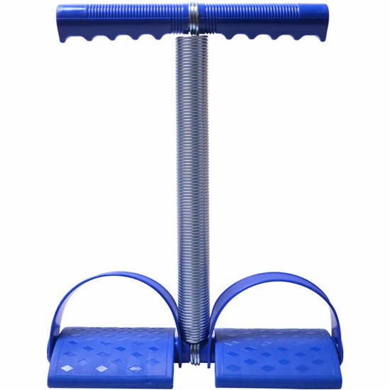 Banc élastique bleu, entraîneur abdominal et pour les jambes, extracteur de pédales, équipement de fitness pour la maison, entraînement de force complet du corps, monte-escalier avec poignées, adapté aux adultes et aux enfants