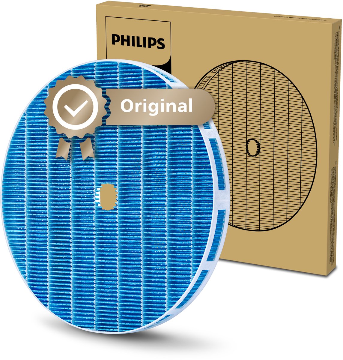 Het originele Philips-bevochtigingsfilter past perfect op uw apparaat, wat zorgt voor een consistente goede werking. Het maakt gebruik van NanoCloud-technologie om moleculen van zuivere waterdamp in nano-formaat te verspreiden en de lucht te bevochtigen m