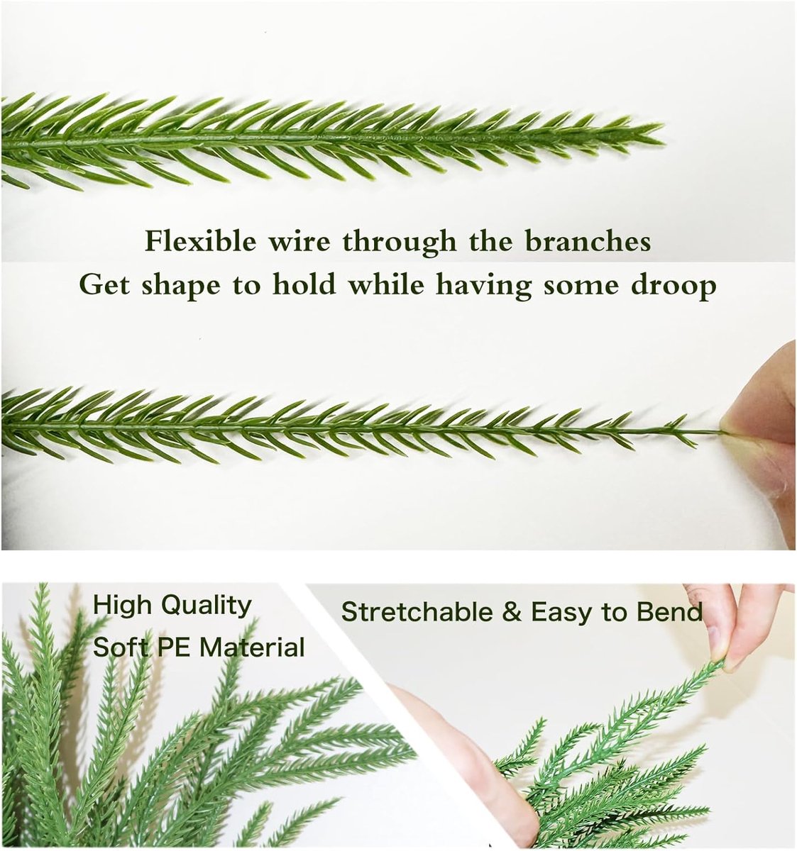 Kunstmatige kerstslinger - 2,7 m - Pine Garland - Kerstslinger - Prelit Kerstslinger - Lange faux groene slinger - Krans - Kerstboom Slinger - Kerstdecoratie - Voor vakantie, open haard, mantel, raam, trap, binnen, buitendecoratie - Groen – foto 7