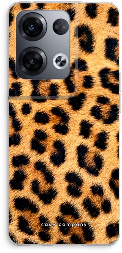 Étui Case Company® pour Oppo Reno8 Pro 5G - Motif léopard - Coque souple - Protection intégrale et protection des bords de l'écran