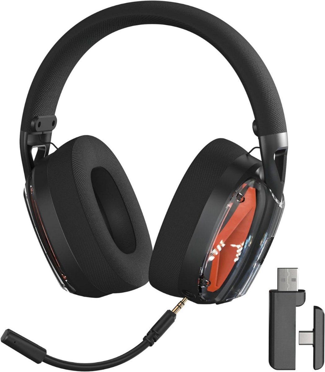 "SCH® Game headset draadloos - Headset - Game headset - Gaming headsets - Zwart - 22cm x 19cm x 11cm "