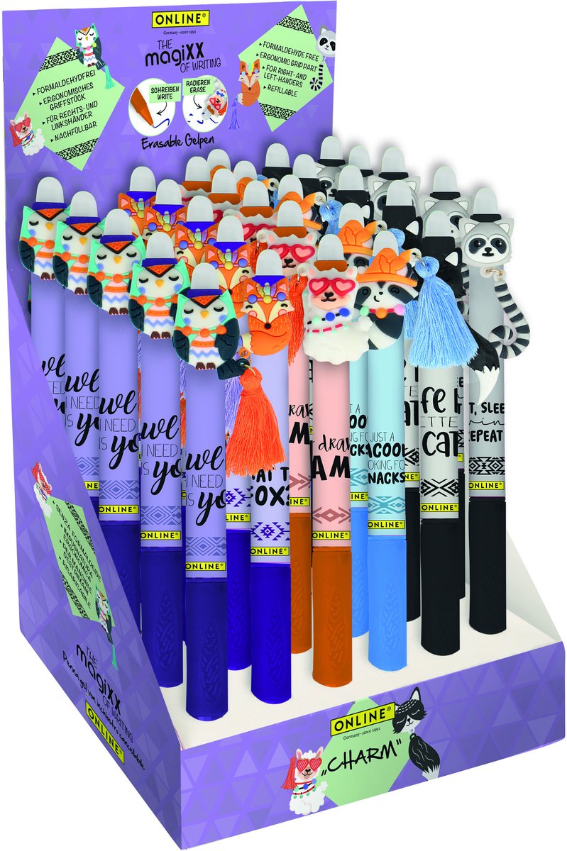 Gelschrijver online magixx fun charm 0.7mm ass | 30 stuks