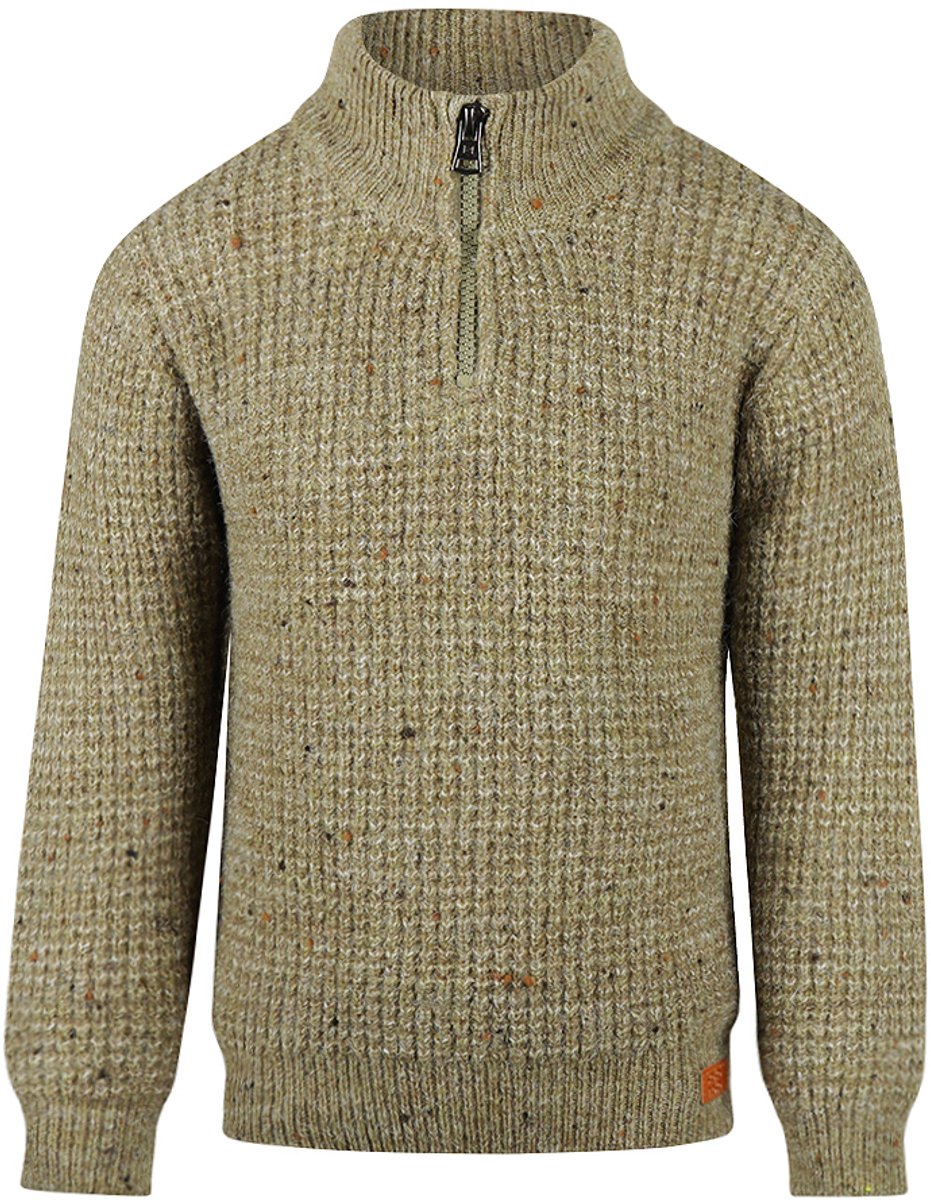 Koko Noko O56803 Truien & Vesten Jongens - Sweater - Hoodie - Vest- Olijf - Maat 122