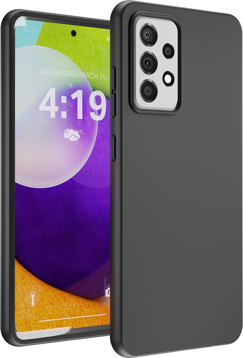 Hoesje geschikt voor Samsung A52 hoes zwart - backcover - optimale bescherming - zwart