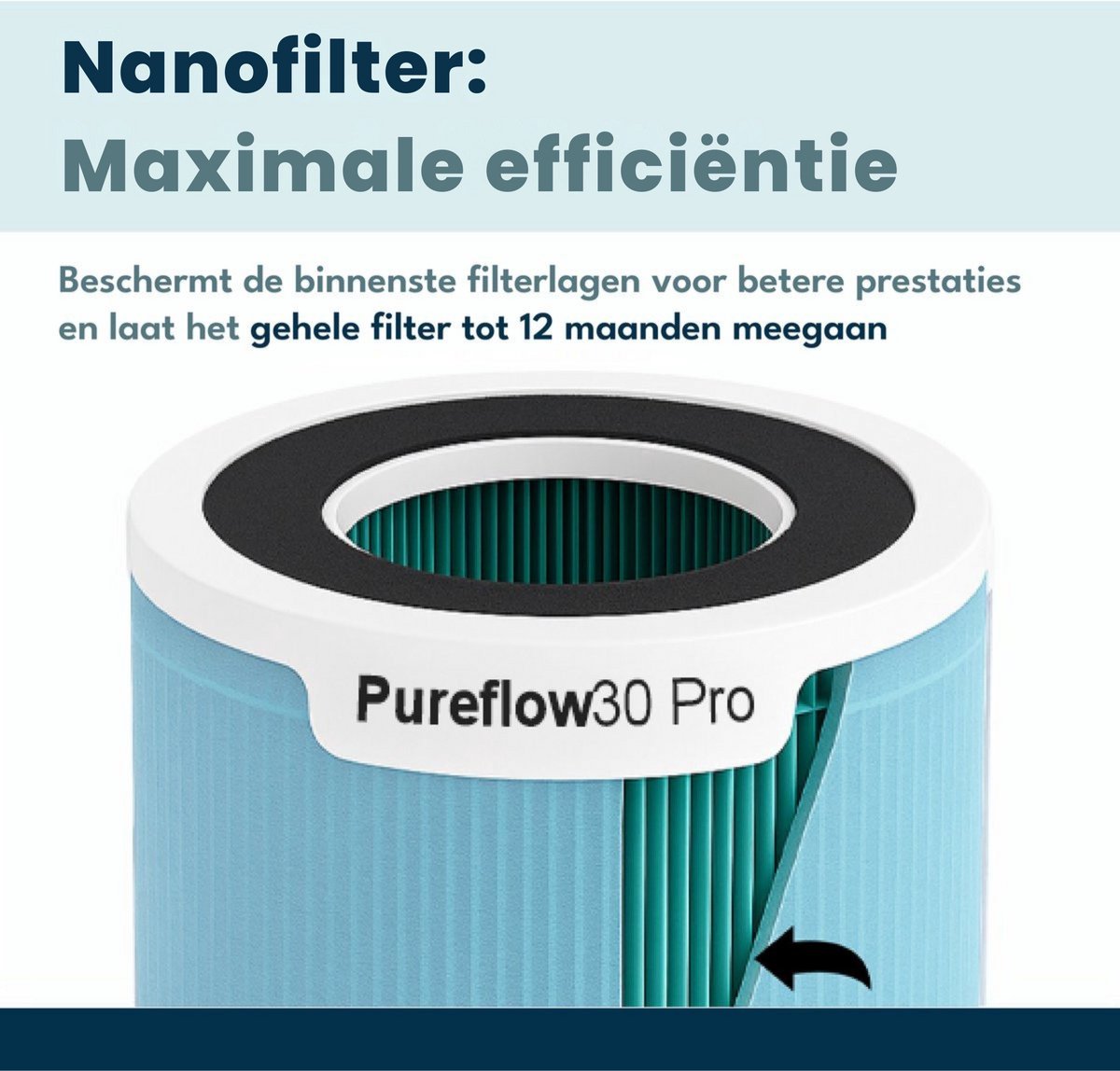 Vibrix PureFlow30 Pro – HEPA H14 Luchtreiniger met App thumbnail 3