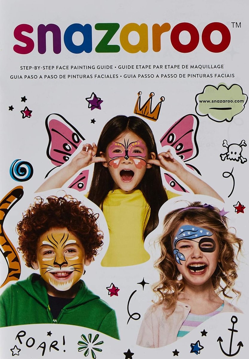 Beginner schmink koffer voor kinderen met 6 kleuren, glitter gel en accessoires