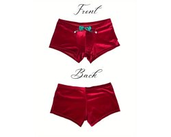 kerstlingerie boxer heren sexy bel fluweel string goedkoop floers sexy erotisch kostuum heren christmas muts