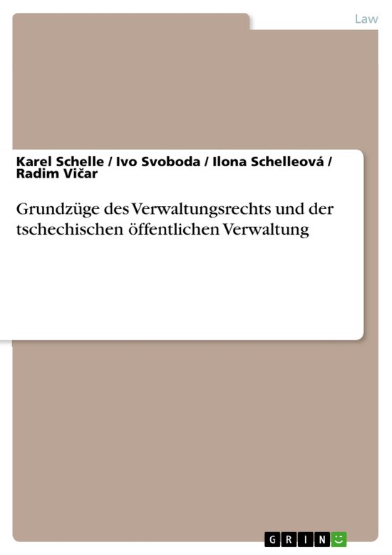 Grundzüge des Verwaltungsrechts und der tschechischen öffe ... - cover