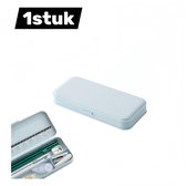 Pennendoos/pennenblik - 10x - 8x18x2cm - zilver - aluminium | Fun en Feest